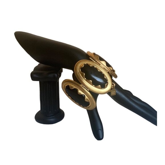 Anne Klein couture black and gold-tone statement pieces set‎ OS - Picture 10 of 16